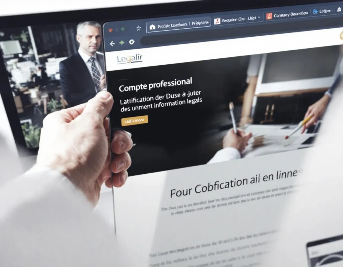 Compte professionnel en ligne et obligation de mise à jour des informations légales